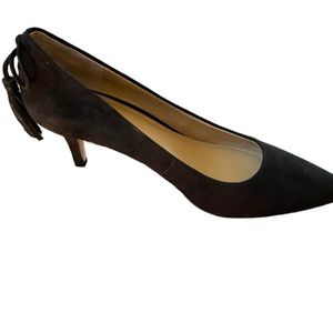Ladies black suede heels